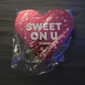 Dunkin' Heart-Shaped Pink Sign Tin Case